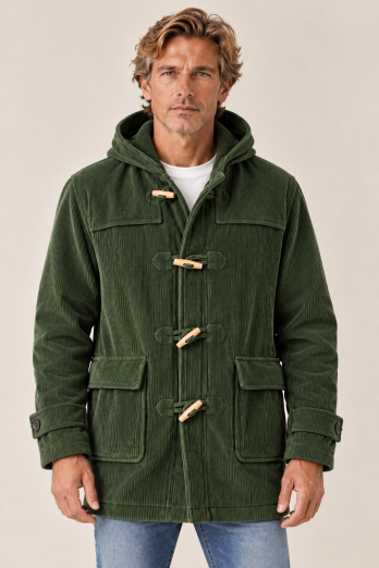 Duffle Coat velours FOREST