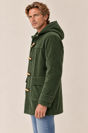 Duffle Coat velours FOREST