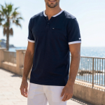 Polo sans col en coton par Le Blé en Herbe votre boutique de vêtements naturel